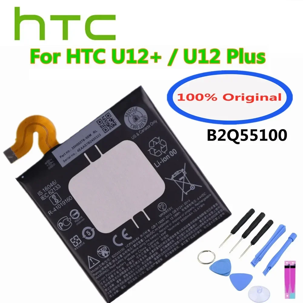 3500mAh Original Phone Battery For HTC U12 plus U12plus U12 Exodus 1 Global B2Q55100 SmartPhone Battery Batteries + Tools