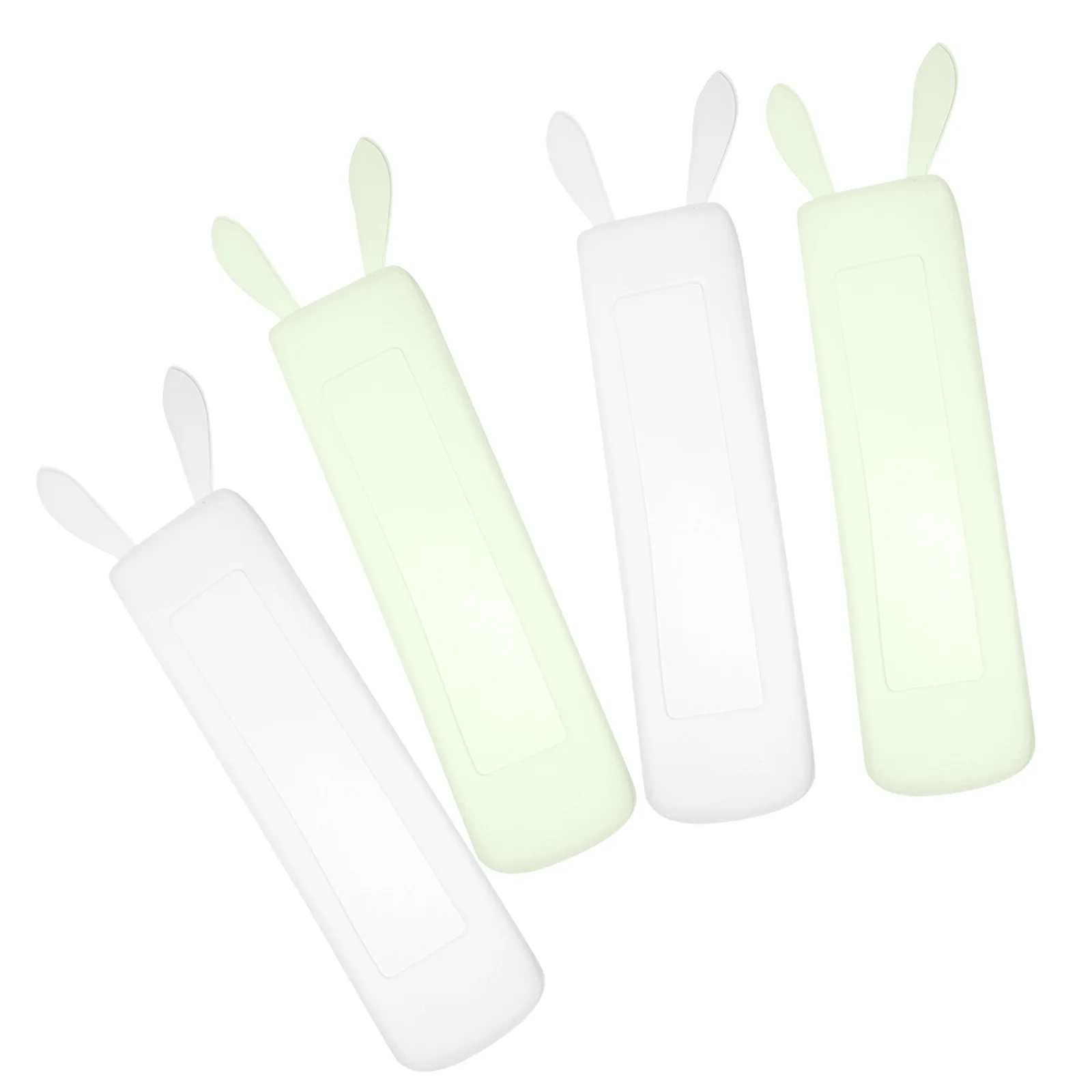 

4pcs Remote Controller Cover Silicone Glow Case For Luminous Protective Shell Rabbit Ear Design Anti-Scratch Sleeve