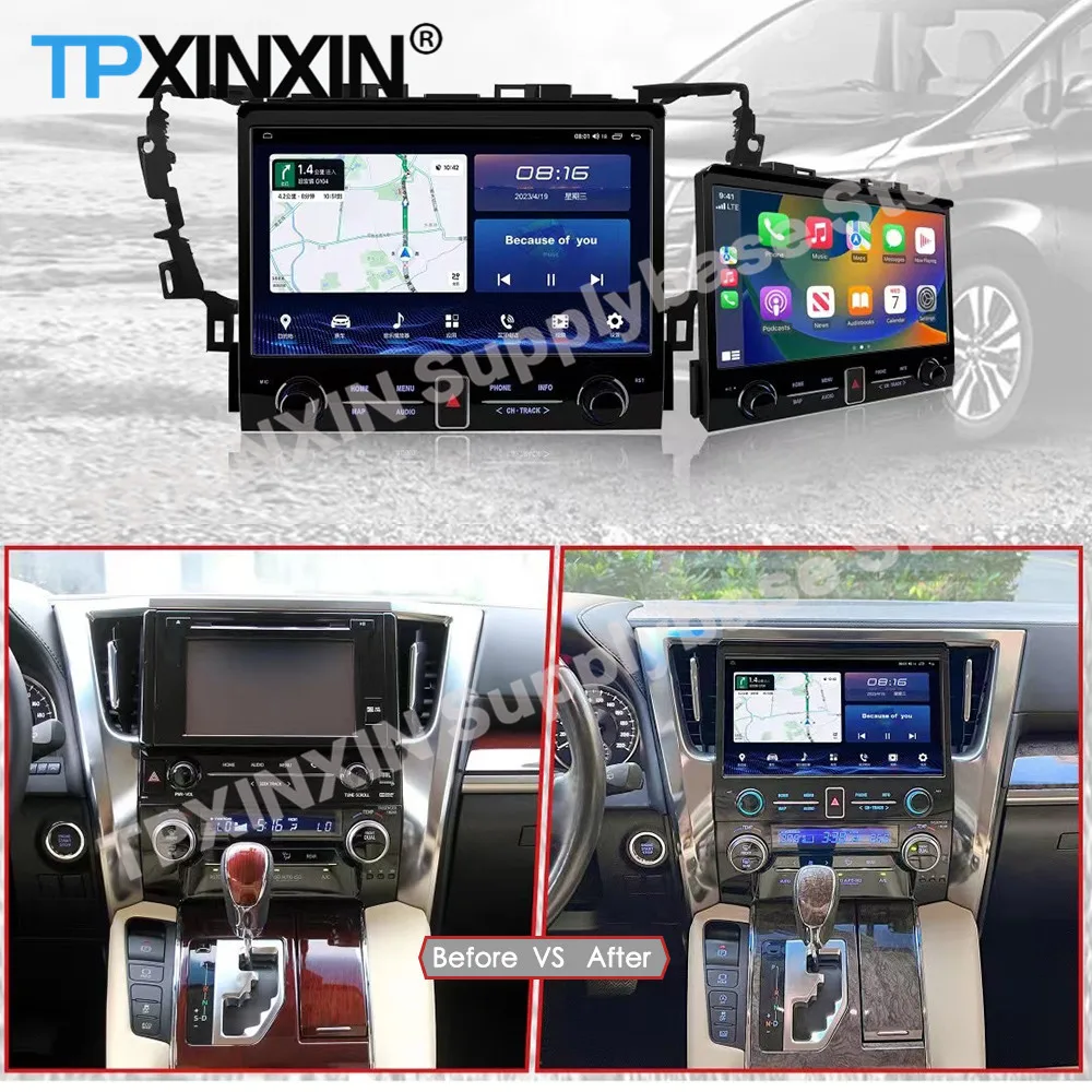 30 Series Upgradation 35 Car Radio Stereo Receiver Android  For Toyota Alphard 2015-2019 GPS Automotive Multimedia Head Unit