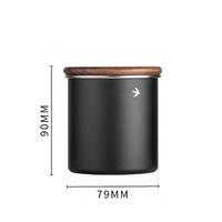 New Stainless Steel Matcha Jar 380ml 560ml Wood Lid Tea Canister Large Capacity Tea Can Kitchen