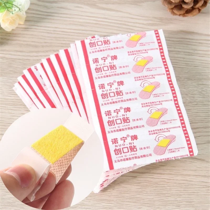 50Pcs Waterproof Breathable Wound Hemostasis Sticker Band First Aid Bandage Cushion Adhesive Plaster Medical Band-Aids Bandages