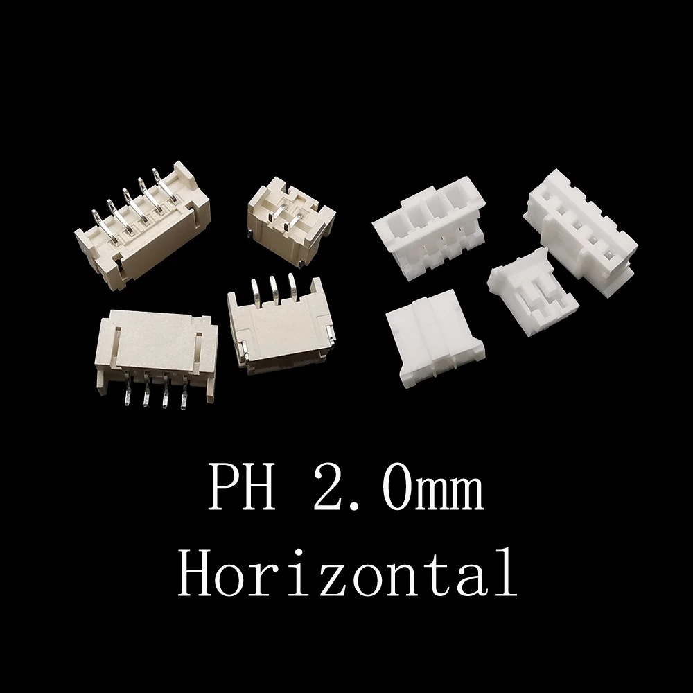 1 صندوق JST PH 2.0 مللي متر/XH 2.54 مللي متر الملعب 2 3 4 5 دبوس ذكر التوصيل أنثى الإسكان محطة دبوس رأس سلك موصل أفقي/عمودي #2