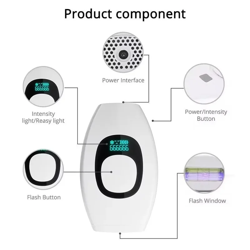 

AA20-Laser Epilator IPL Hair Removal For Women Body Facial 999,999 Flashes Permanant Painless IPL Hair Remover EU-PLUG