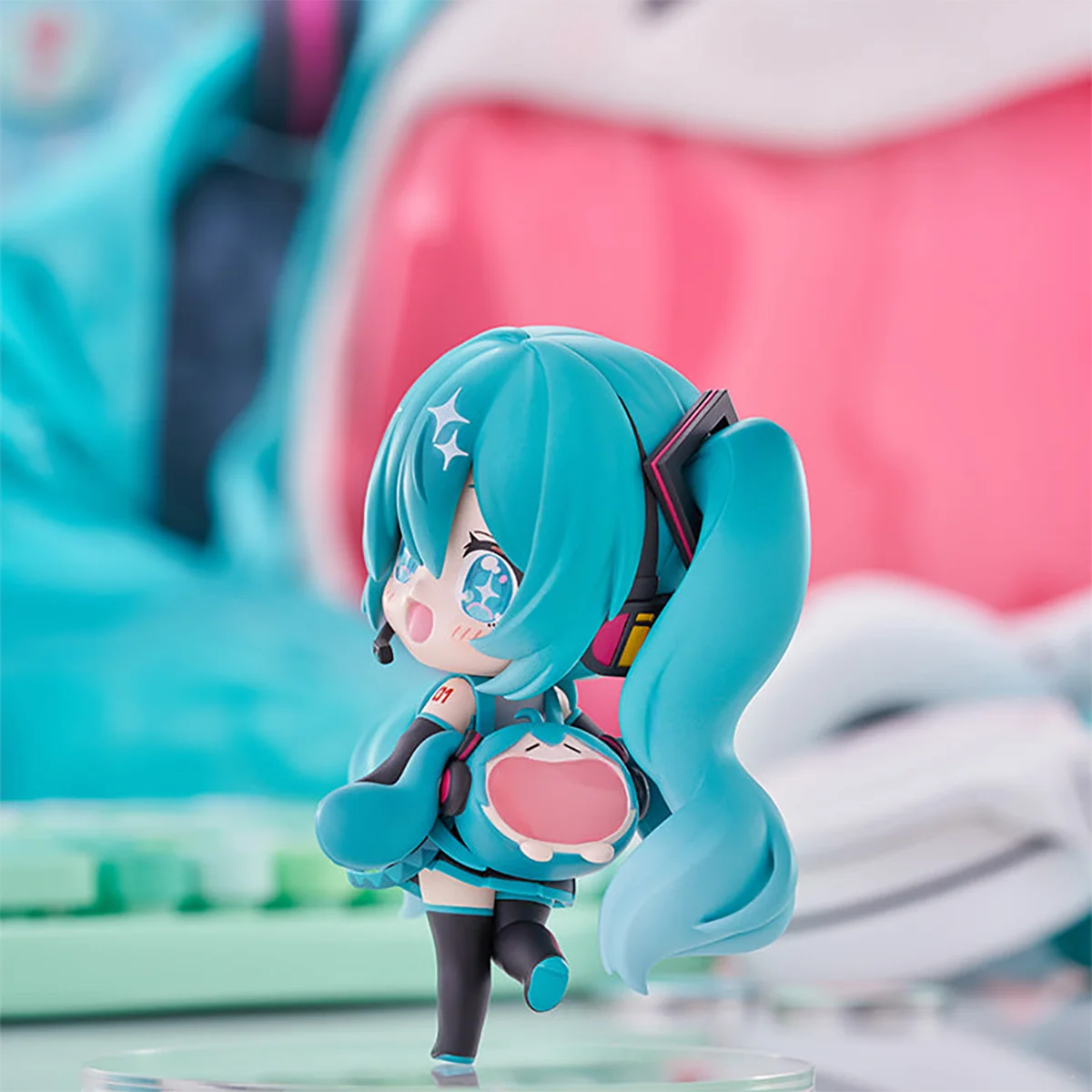 100% Original FuRyu Tenitol Piapro ตัวละคร Hatsune Miku Very Happy Ita กระเป๋า Ver. มินิโรงรถชุดคอลเลกชันโมเดลของเล่น