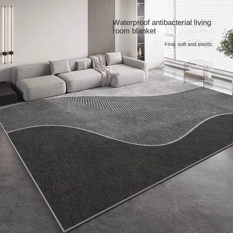 

VIKAMA Living Room Large Area Crystal Velvet Carpet Minimalist Grey Bedroom Decor Mat Balcony Comfortable Soft Cloakroom Carpet