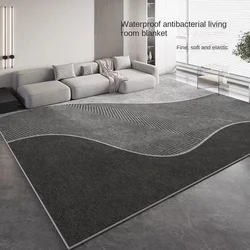 VIKAMA Living Room Large Area Crystal Velvet Carpet Minimalist Grey Bedroom Decor Mat Balcony Comfortable Soft Cloakroom Carpet
