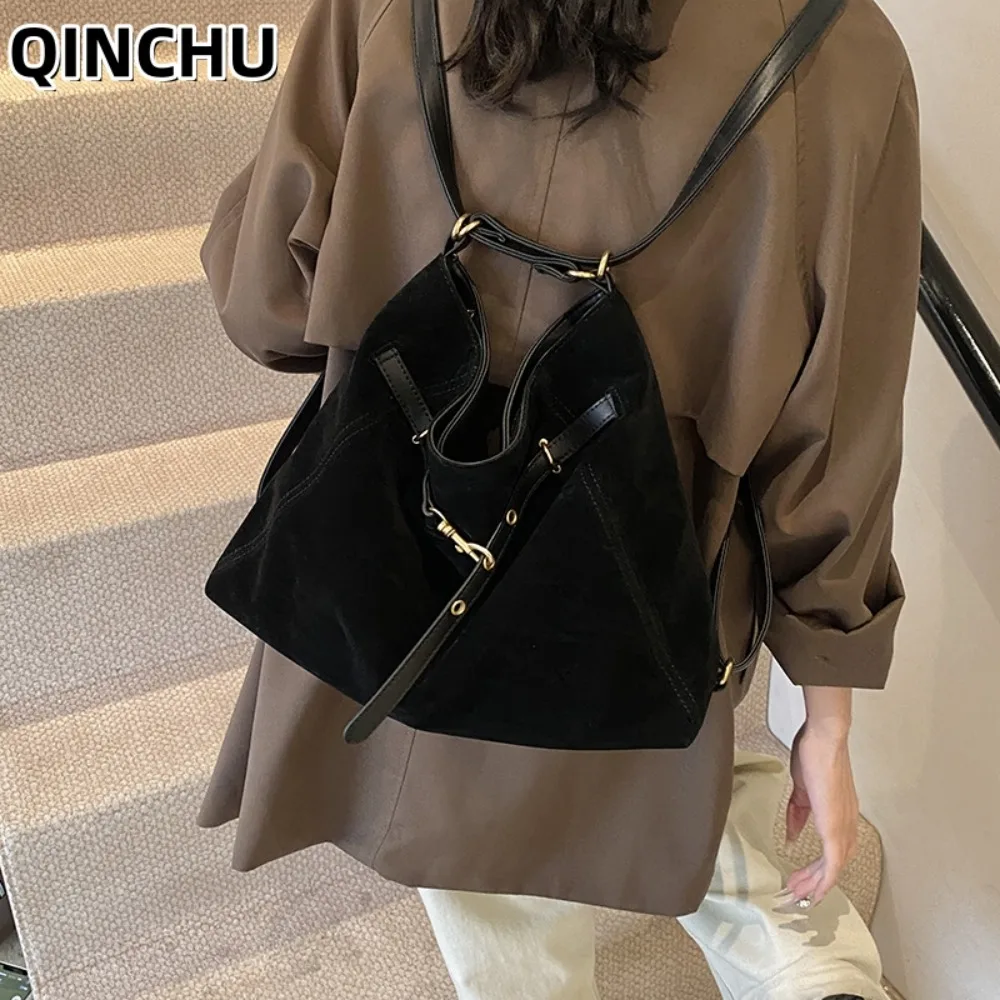 

Сумка женская QINCHU в стиле ретро, большая вместимость, новинка 2026 года, повседневная наплечная сумка, сумка-тоут для поездок на работу, рюкзак