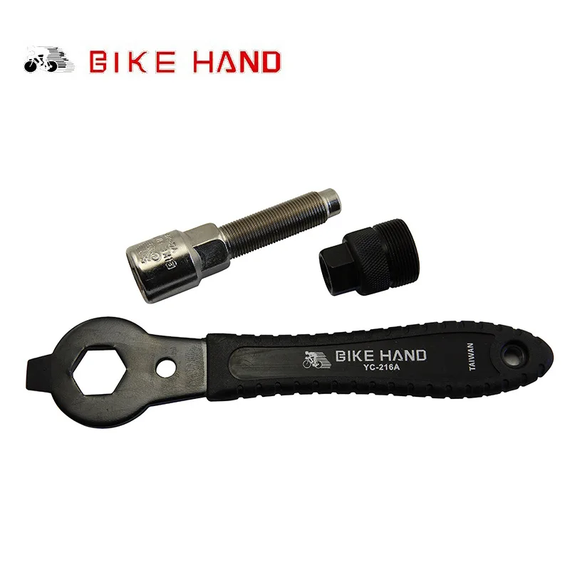 BIKEHAND Bicycle Bottom Bracket Removal Sleeve Tool With Handle MTB Bike Square Spline Crank Chainwheel Remover Repair Tool