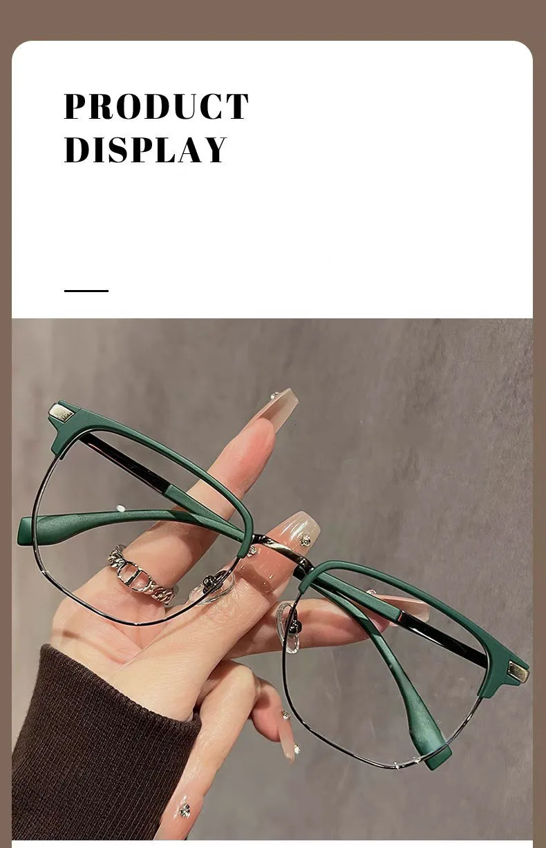 2026 Neue Unisex-Lesebrille: Vielseitige, modische Anti-Blaulicht-Brille mit Augenbrauenrahmen, 1 Stück – Detail 6