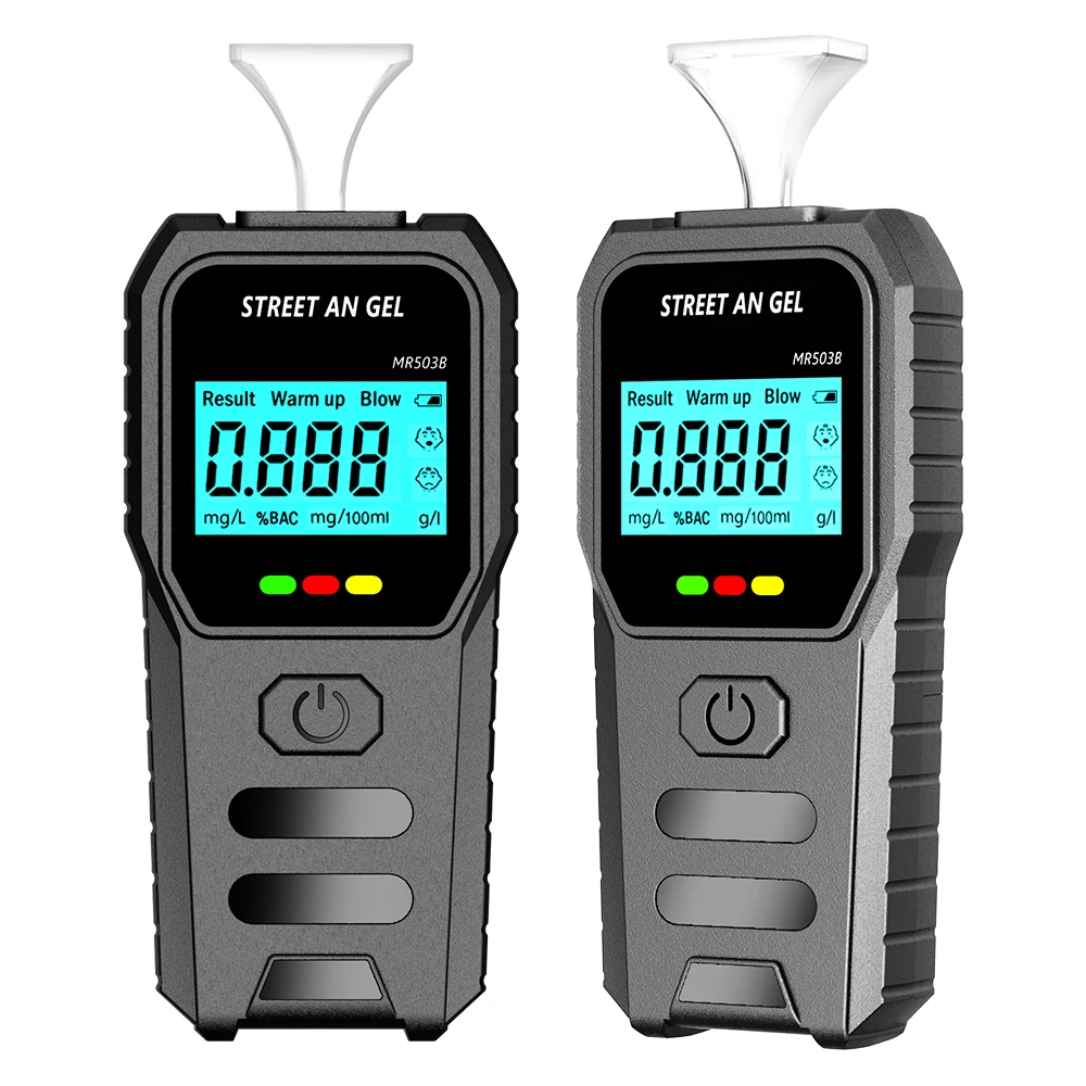 Nauwkeurig digitaal display, draagbare alcoholtester, alcoholtestapparaat, meetinstrument, contactloze sensor, verkeer.