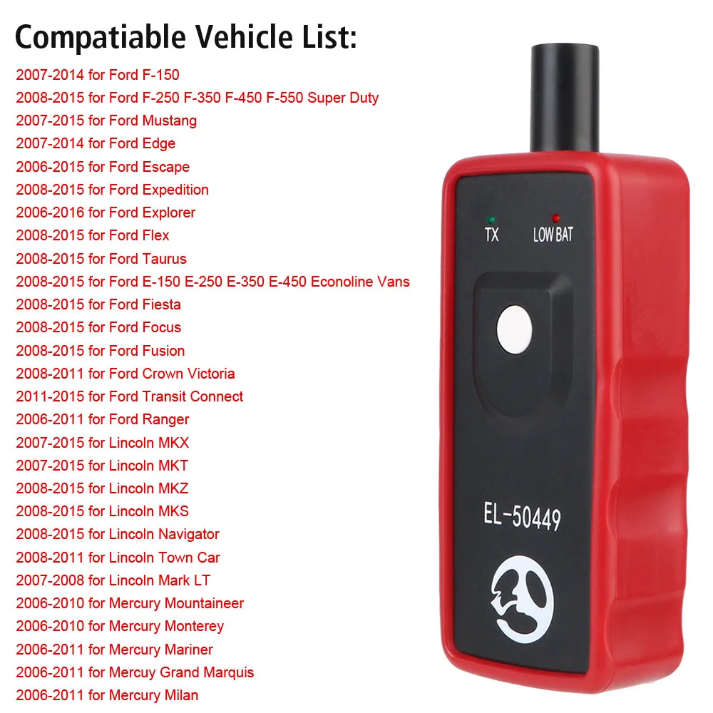 نظام مراقبة ضغط الإطارات التلقائي لمركبات فورد ، أدوات تنشيط TPMS ، TH9OECT5 ، EL50449 #3