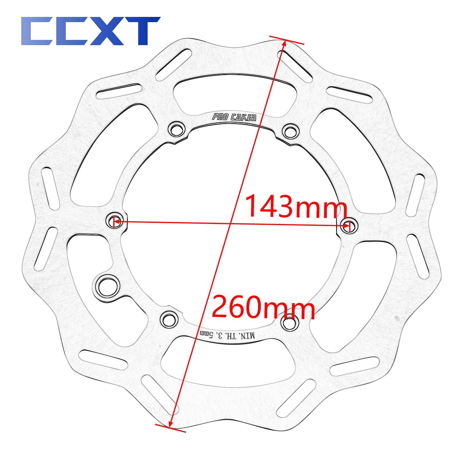 Disco de freno delantero y trasero para motocicleta, Rotor de 260MM y 220MM para Husqvarna FE TE FC TC TX, KTM EXC XC XCF XCW SX, GasGas EX EC