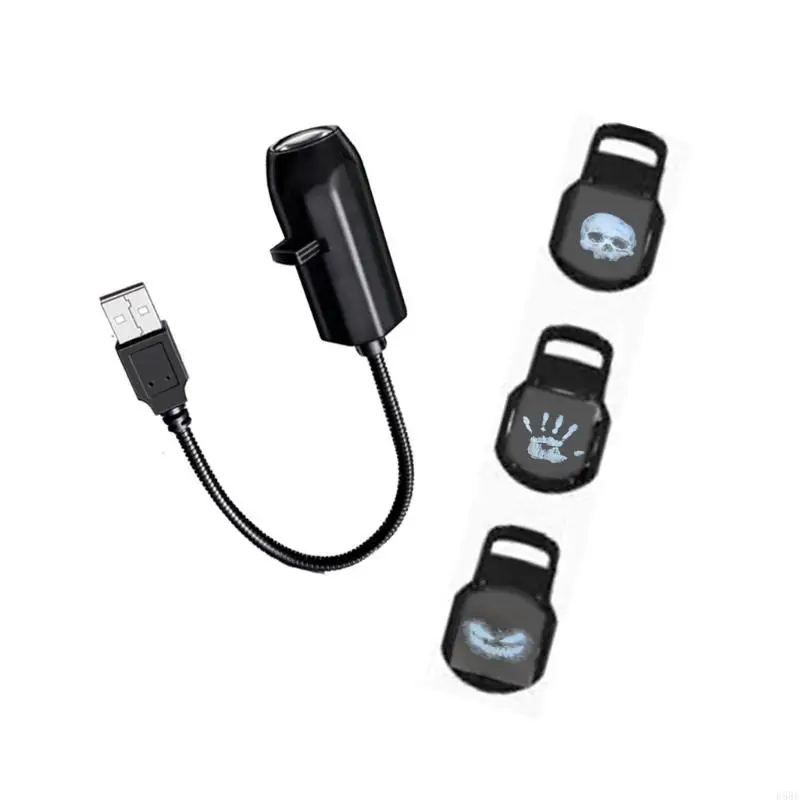 

E5BE USB Powered Halloween Night Lighting Proctor Регулируемый 360 вращение для вечеринки