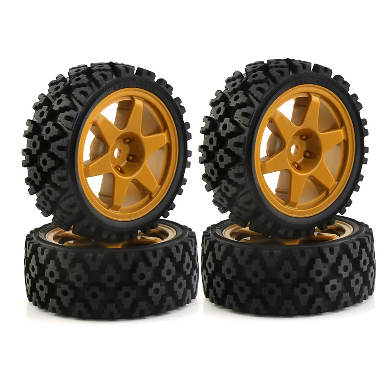 4PCS 1/10 RC Racing Car Tires On Road Tyre Wheel for Tamiya TT01 TT02 XV01 HPI 1/10 RC Car Upgrades Parts