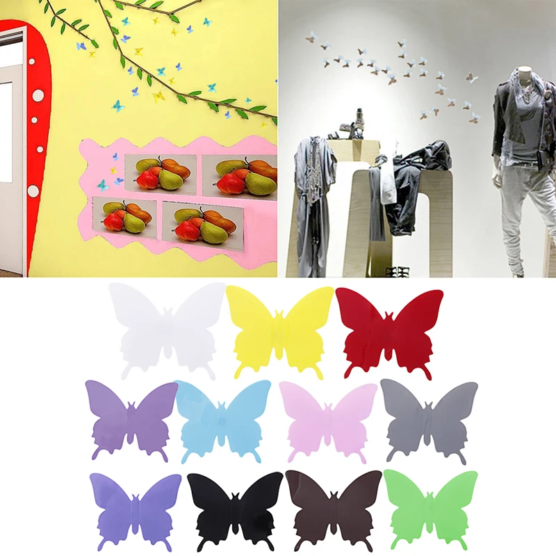 12Pcs 3D for Butterfly Sticker Wall Butterflies Decals Decor Art DIY Home D