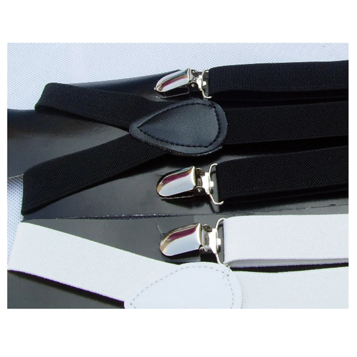 Tirantes para hombres y mujeres, Clip antideslizante negro, pantalones cortos resistentes a la oxidación, tirantes elásticos, correas para pantalones