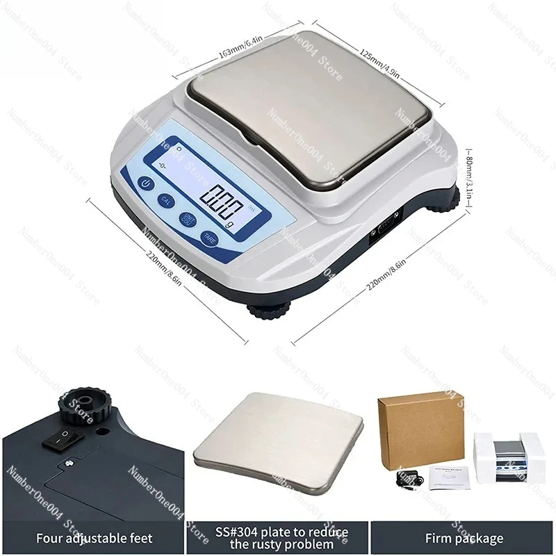 

Precision Balance Lab Scale Analytical Balance Digital Weight Scales RS232C Interface Connect Printer Computer 5kg 0.01g Grams