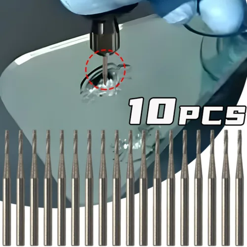 Broca profesional para reparación de vidrio de coche, herramienta de microagujero de acero de tungsteno para fijación de grietas de parabrisas, accesorios de precisión