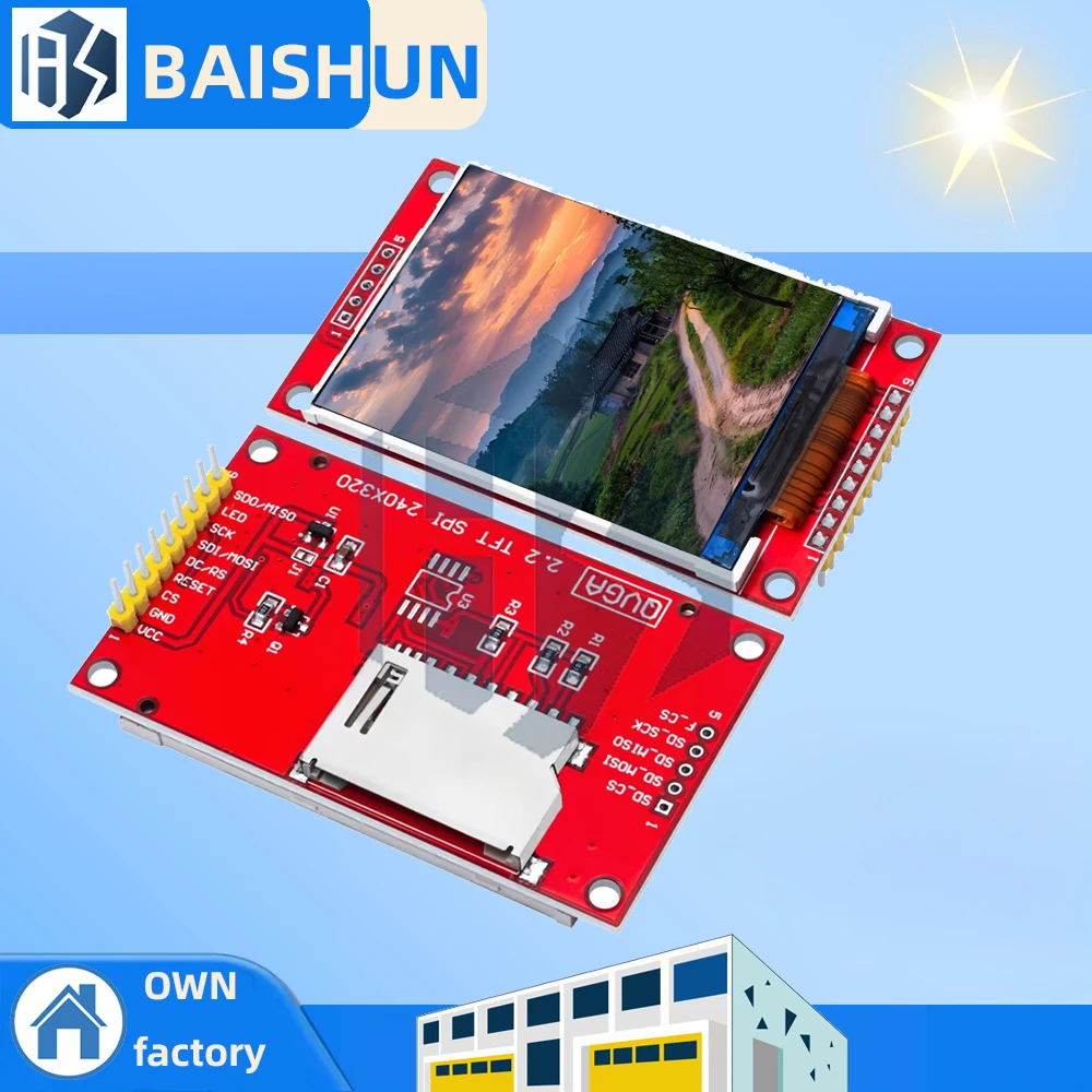 Smart Electronics 2.2 Inch 240*320 Dots SPI TFT LCD Seriële Poort Module Display ILI9341 5 V/3.3 V 2.2 ''240x320 voor Arduino Diy