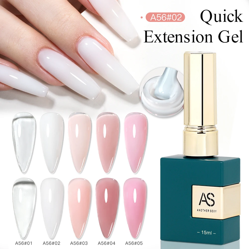 15ML Weißes Klares Schnellbau-Nagelgel Lack Semi-Permanent Acryl Kristall Rosa Nagelverlängerung UV-Gel Aufbau-Politur