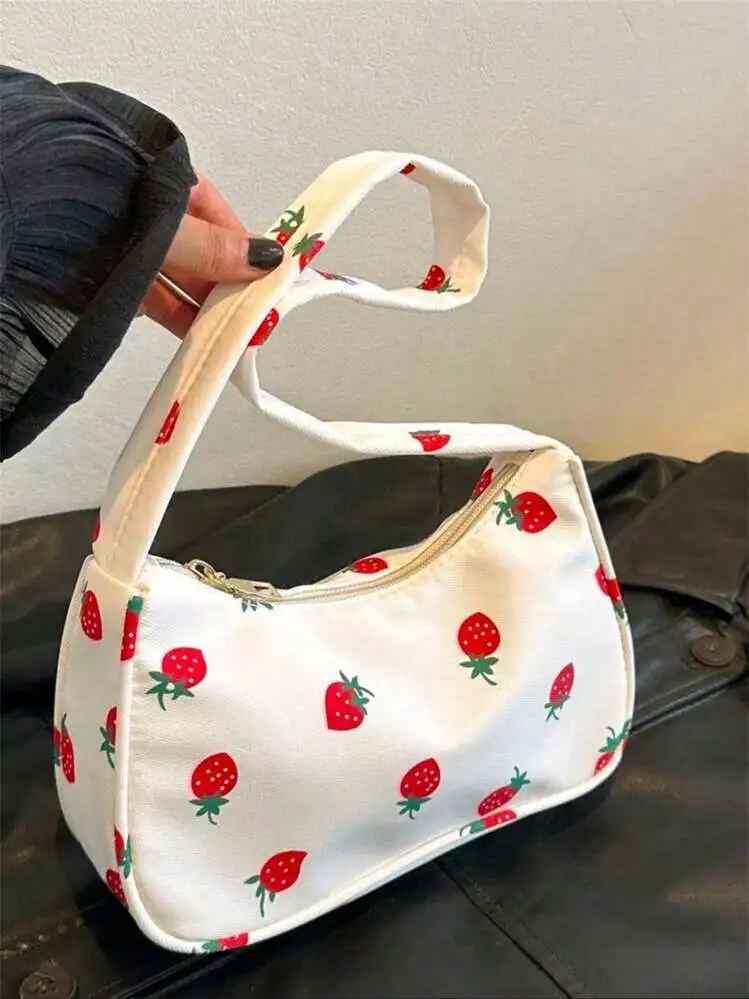 Fashionable New Candy Color Cloud Shaped Solid Color Shoulder Bag Cute Underarm Bag Kawaii Cream Bag