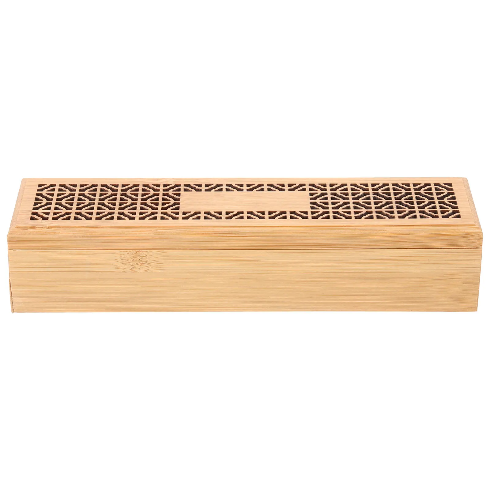 

Reusable Incense Holder Wooden Box Sacred Burning Container Rack Tabletop Khaki Scent Sticks