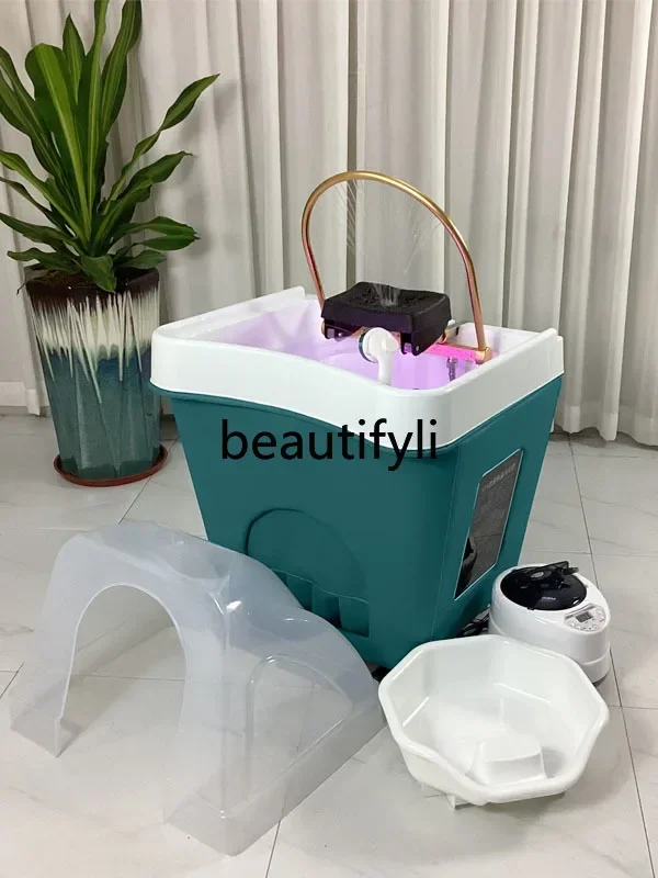 

ss D Mobile shampoo basin head treatment machine matching household fumigation water circulation shampoo machine