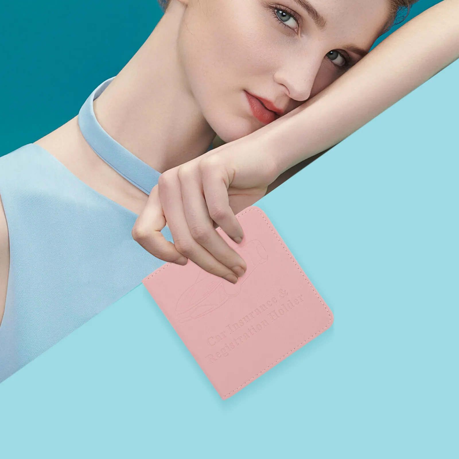 

Premium Registration and Insurance Card Holder Small Lightweight Organizer Holds Vehicle Papers Cards