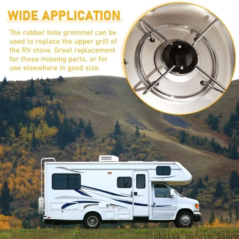 

XXFF Grates Grommet Stove Grommets Replacement Accessory Stove Parts Rubber Grommets Heat Scratchproof Grate Pad Black