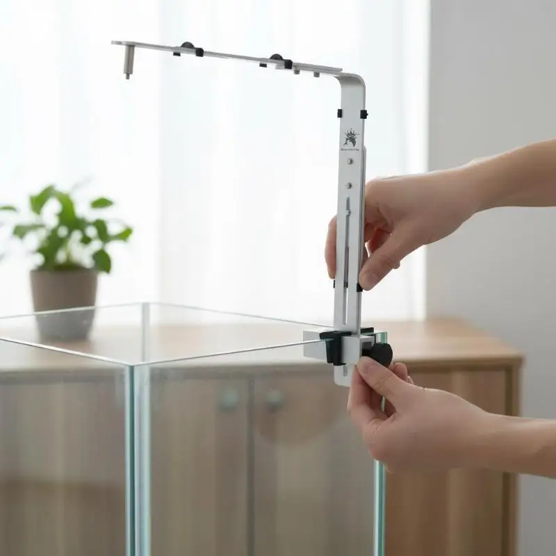 

Aquarium Light Bracket Stable Support For Hanging Lamp Fish Light Holder Aluminum Alloy Lamp Stand Adjustable Versatile