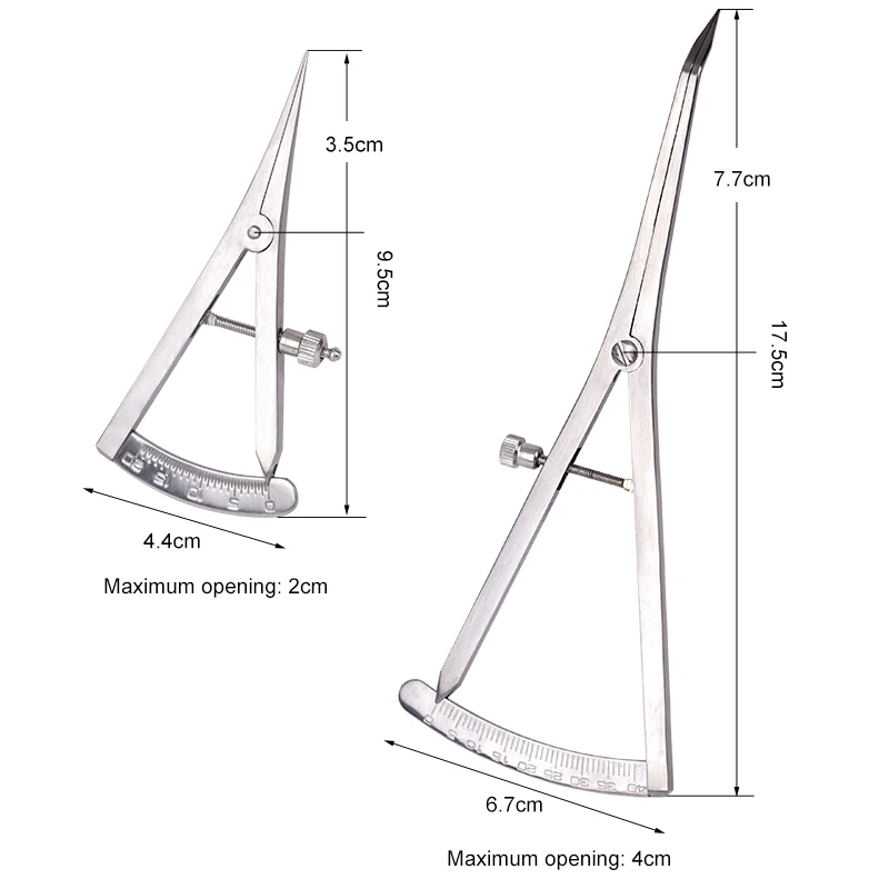 Suwmiarka dentystyczna Implant Castroviejo zacisk kostny zakrzywiony/prosty miernik głowy do metalowego wosku dentysta