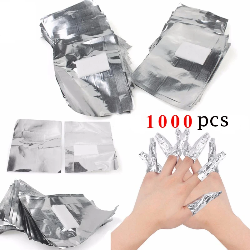 

1000/500 Pcs Aluminium Foil Nail Polish Remover Soak Off Acrylic Gel Aluminium Foil Polish Nail Wraps Remover Nail Art Wholesale