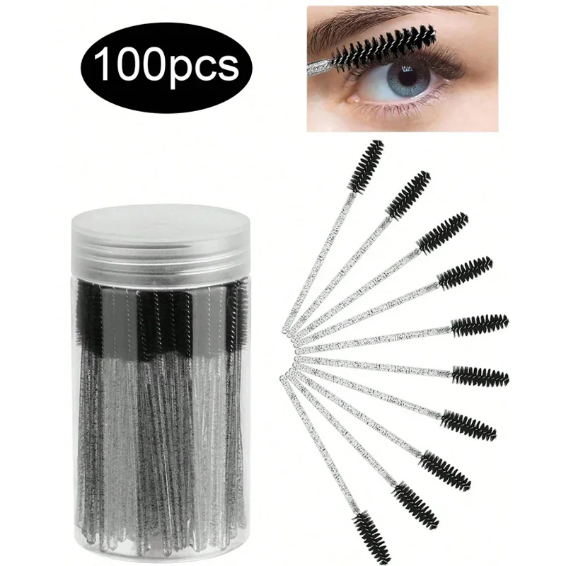 50/100 Uds. Para extensión de pestañas maquillaje cepillos desechables para pestañas carretes Micro varillas para rímel de pestañas peines al por mayor