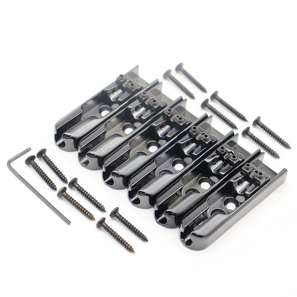 Bass 6 String Guitar Single Individual Bridge Saddles Tailpiece 3 Hole with Screw for Bass Guitar Accessories