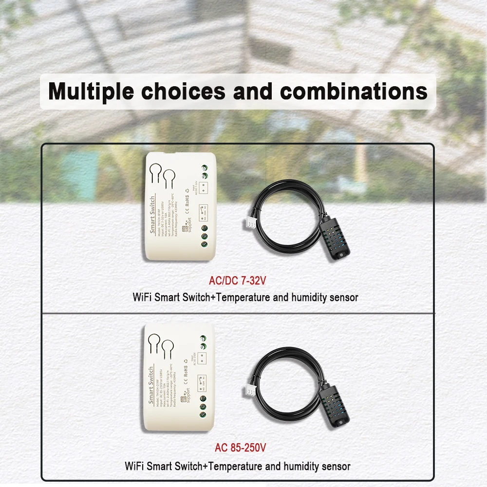 Imagem -05 - Ewelink-monitoramento de Temperatura e Umidade Smart Switch 732v ou 85250v Controle Usando Wi-fi e 433mhz rf com Alexa e Google Home