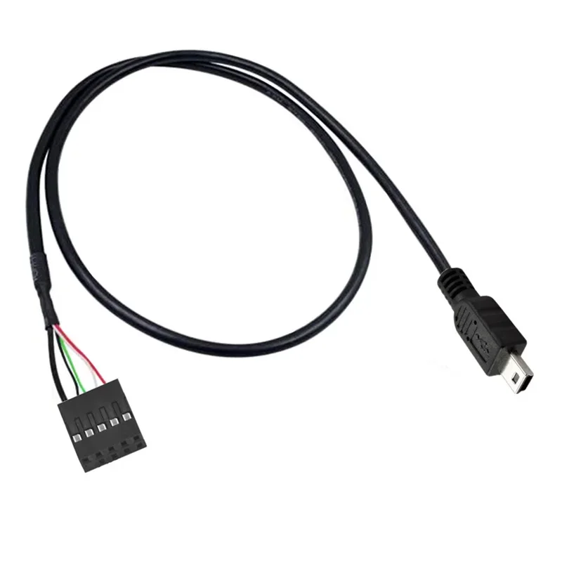 50CM USB 2.0 Micro 5Pin /Mini 5Pin Male to 9Pin Female 2.54 USB Header PCB Motherboard Cable Left/Right angle