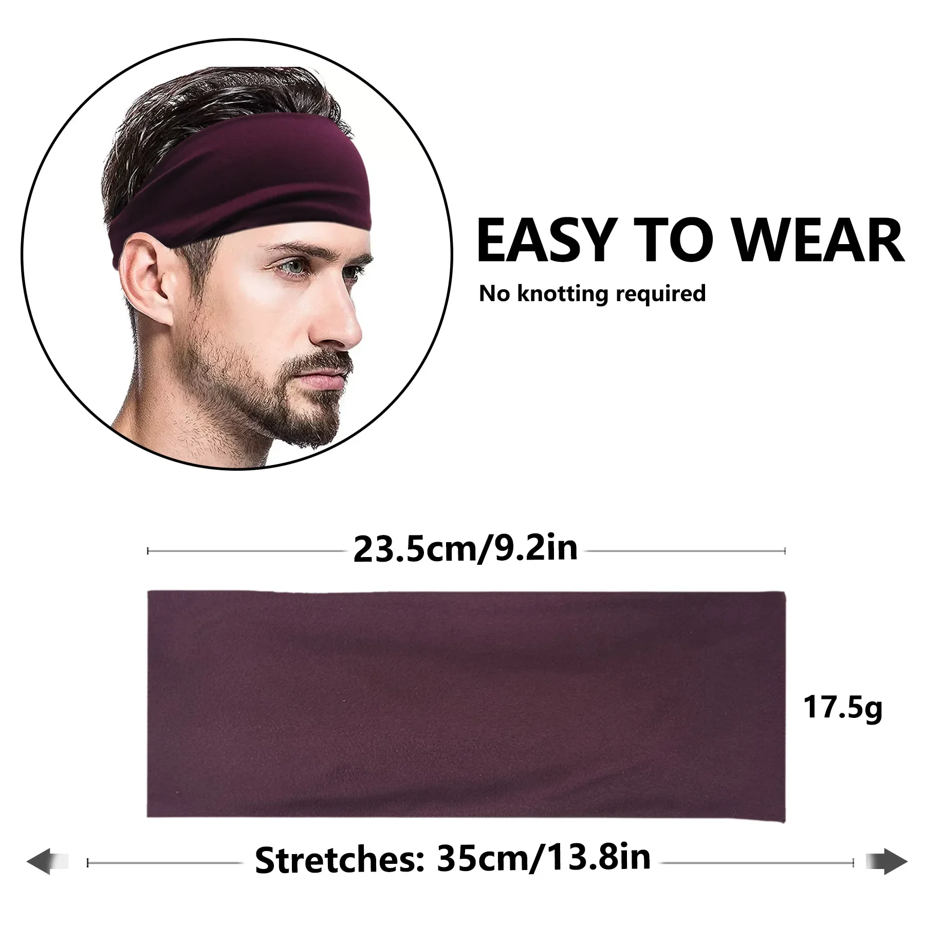 Explosive antiperspirantsweat-absorbing and breathable headband, running fitness yoga wide-edge high-elasticity sports headband