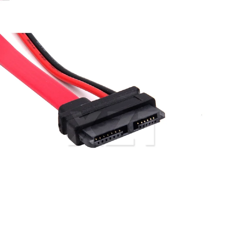 

Тонкие кабели SATA длиной 30 см, кабель питания SATA к Molex Slim SATA, 13-контактный (7P + 6P) на 7-контактный + кабель питания 1 фута/12 дюймов для кабеля жесткого диска