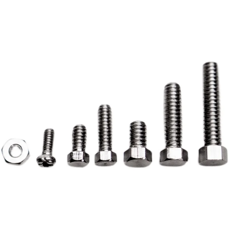 External Hexagonal Screws Are Suitable for 1/14 RC Hydraulic Model Homemade 304 Steel Screws M1.6-M2.9 Size Screws KABOLITE