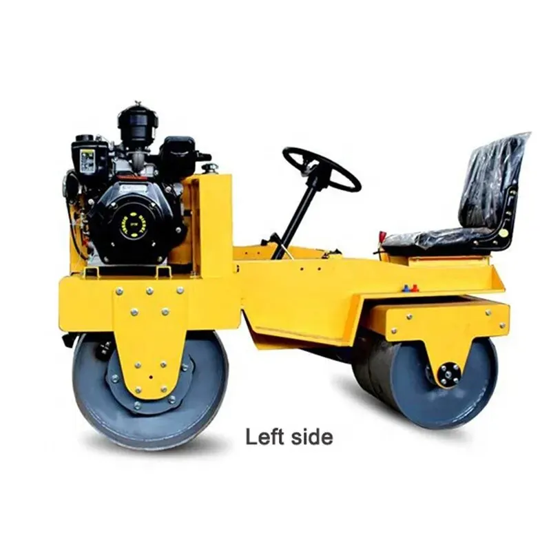 YG 330kg-1000kg Mini Double Drum Road Compactor Garbage Compactor With Walking Speed Is 0-5KM/H