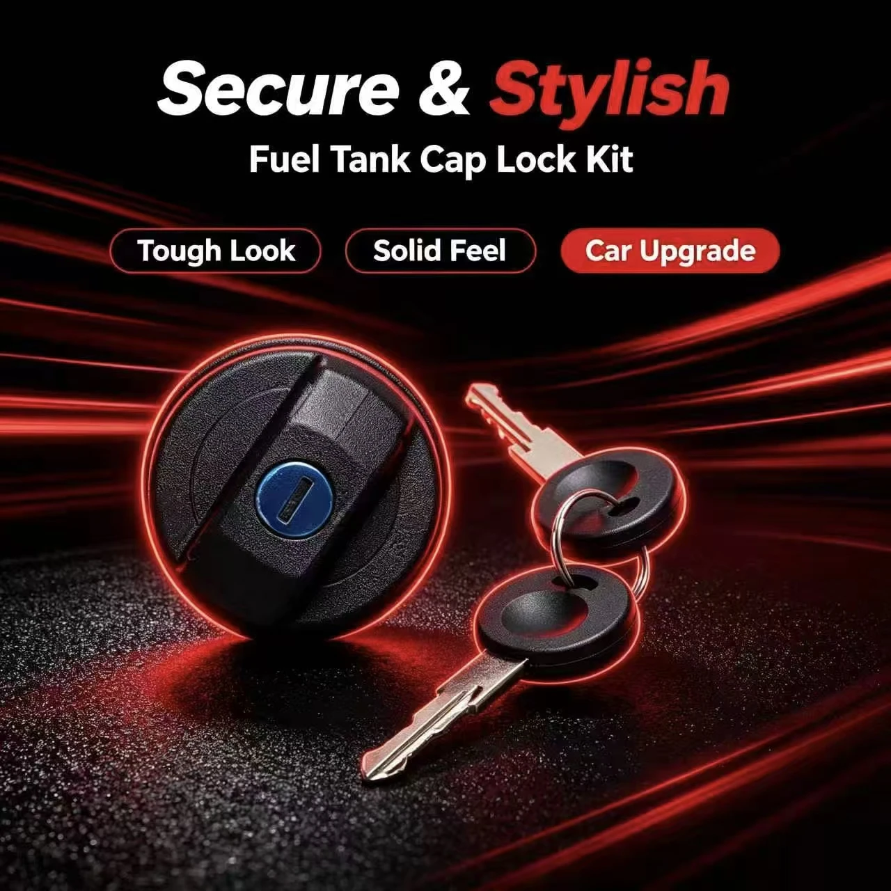 191201551 Locking Fuel Gas Tank Filler Cap With 2 Keys Anti Theft Fit For VW For Audi For Citroen Peugeot For Ford Mondeo Fusion