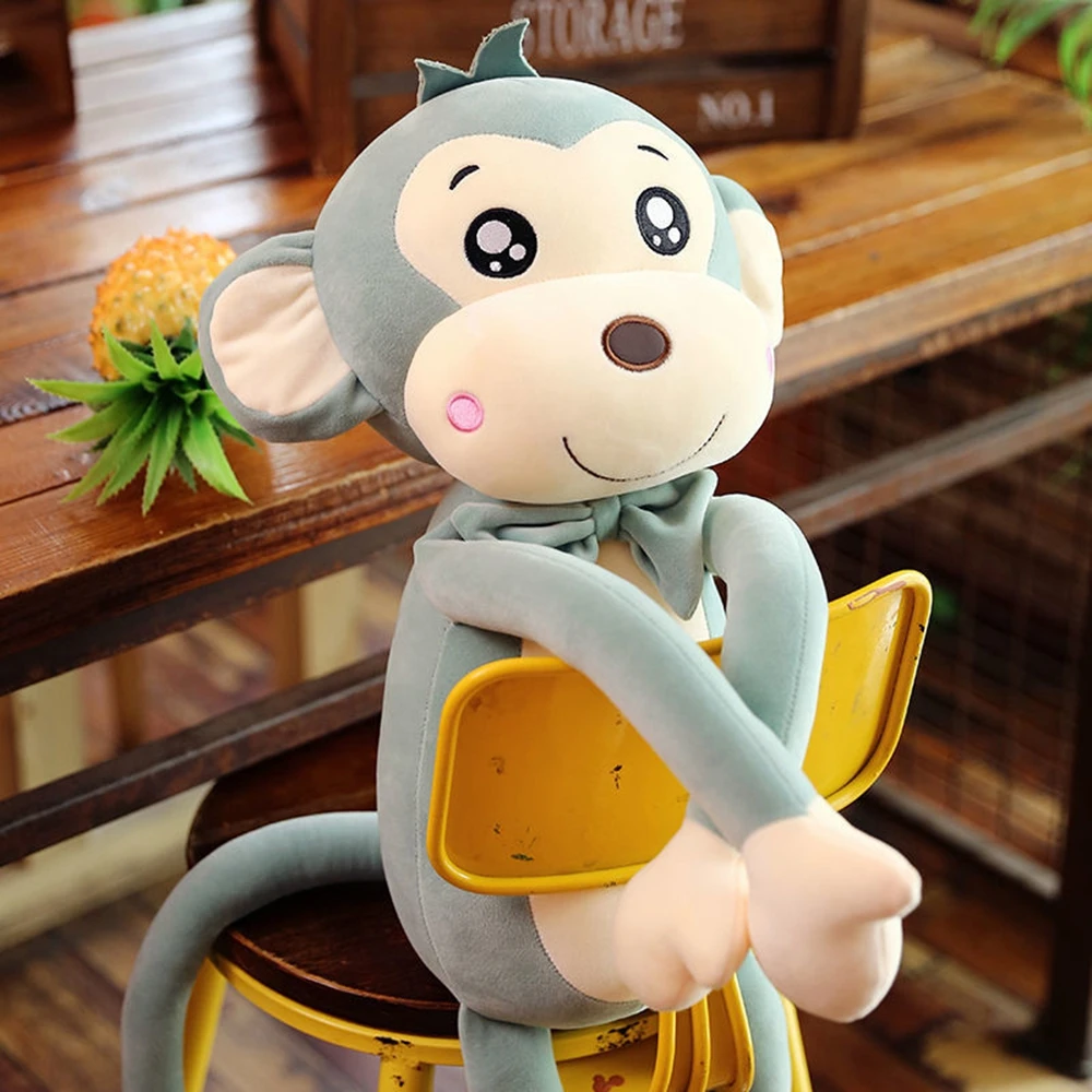 Cute Long Arm Monkey Plush Toy, Pode moldar longas pernas dormindo travesseiro, Boneca para dar às crianças aniversário e presentes de Natal, 40cm