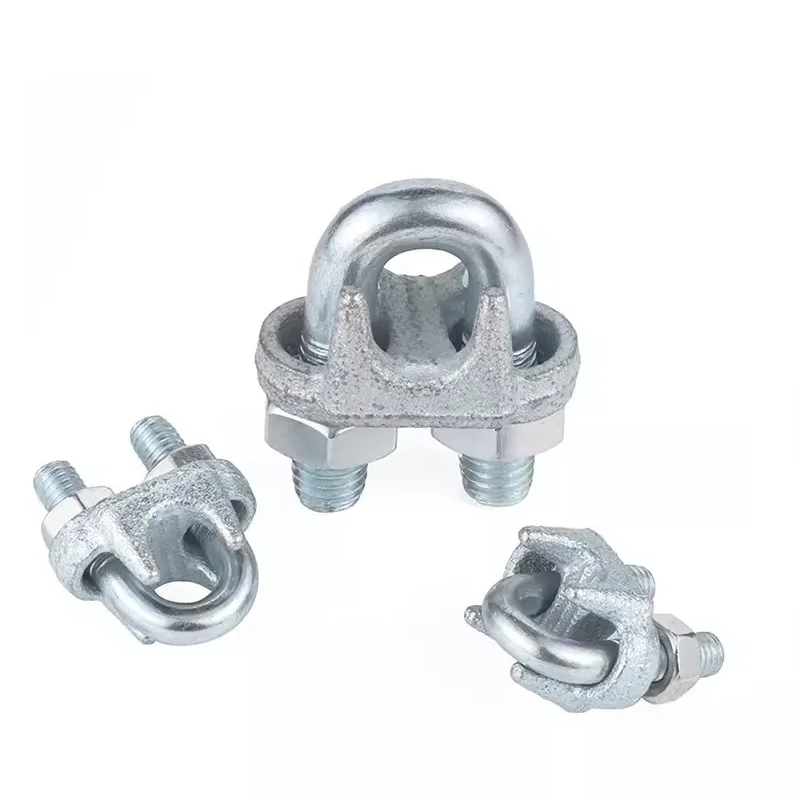 Hot Galvanizing Cold Galvanizing U Type Wire Rope Clamp Cable Bolts U Shape Cable Wire Rope Clip  Steel Rope Clamps