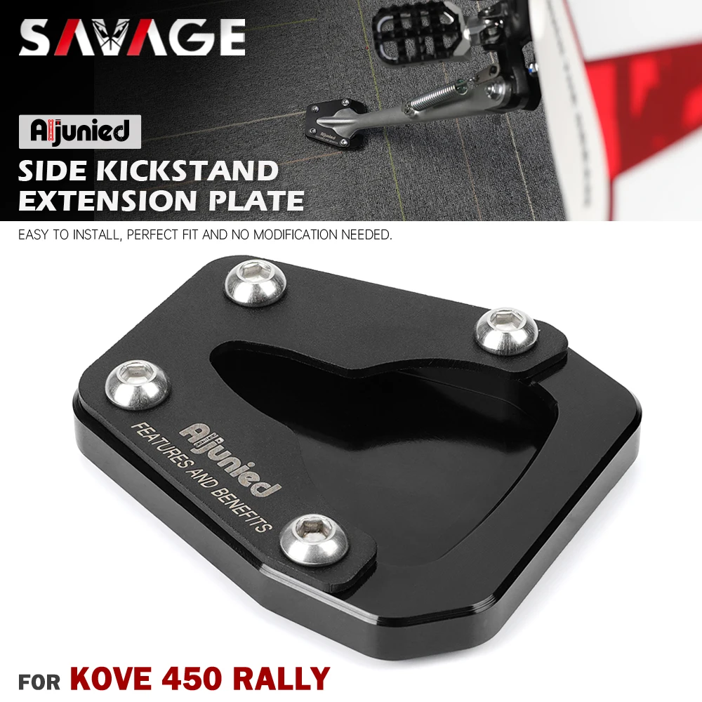 

For KOVE 450 Rally Side Kickstand Extension Plate Motorcycle Accessories Kick Stand Enlarger Foot Pads Support Fit Colove 450