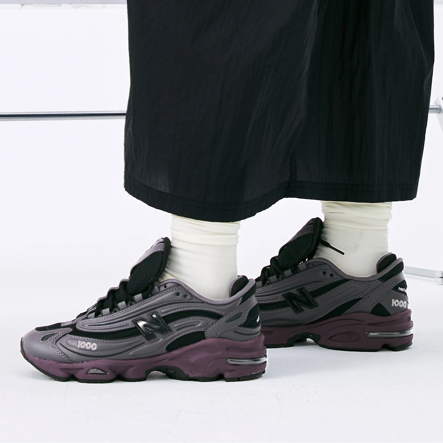 New Balance NB 1000 - حذاء كاجوال منخفض القطع للرجال والنساء، لون رمادي غامق #5