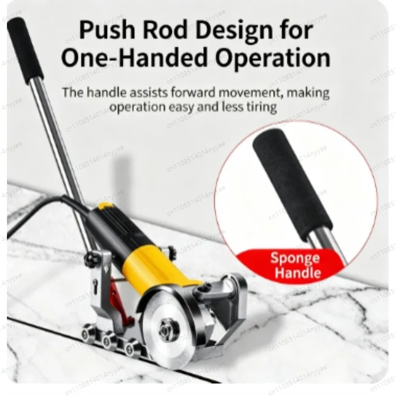 Stainless Steel Support Sponge Handle Push Rod Grouting Agent Application Tools for Electric Angle Grinding Machine