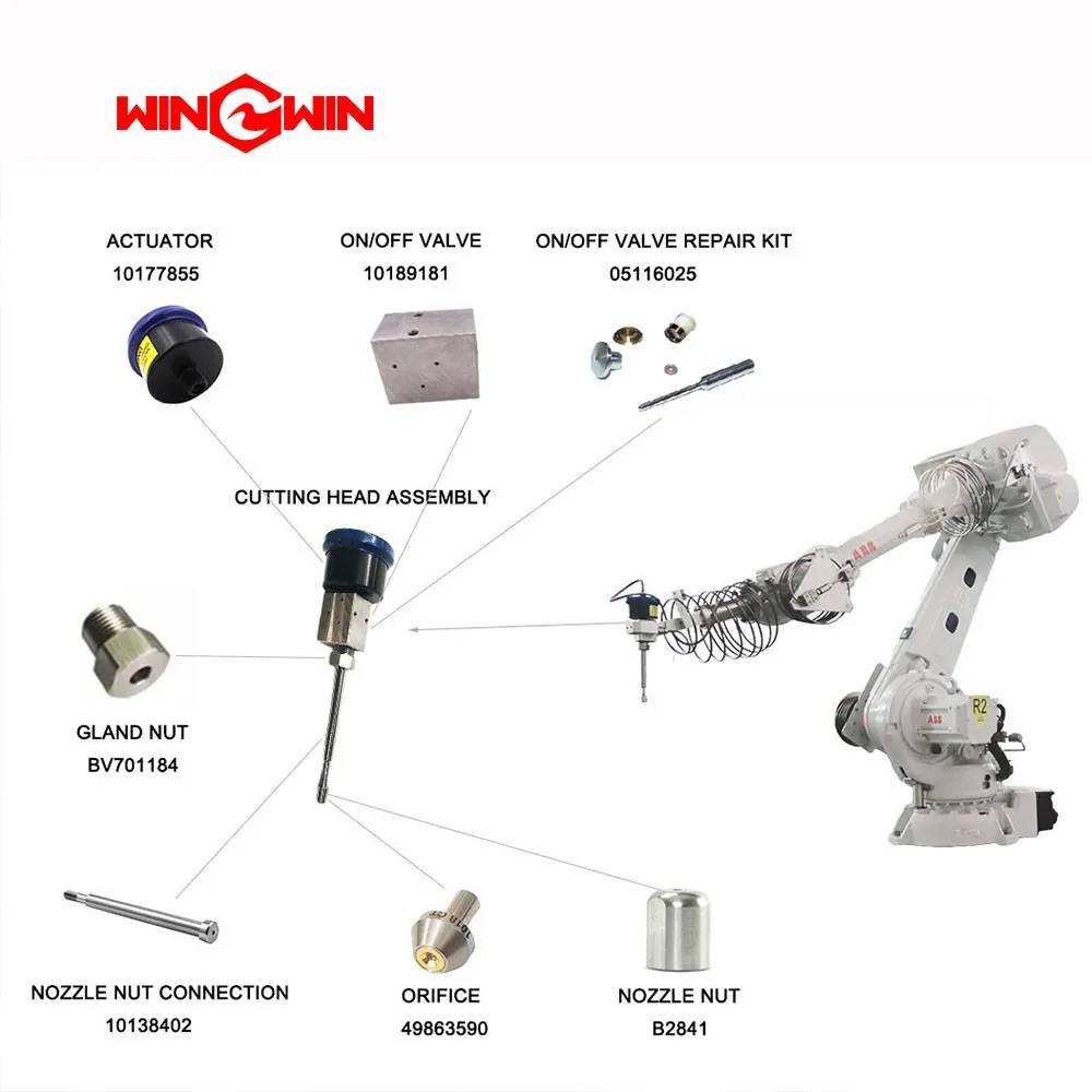 

Win Win Robot Waterjet Cutting Machine Spare Part Coil Tube Tube Cutting Head