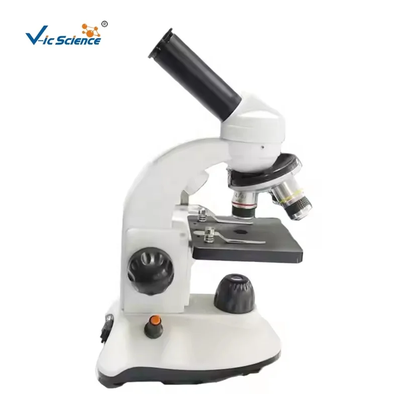

VIC-60 Microscope Kit Lab Led40X-640X Home School Science Educational Toy Gift Refined Biological Microscope for Kids Child