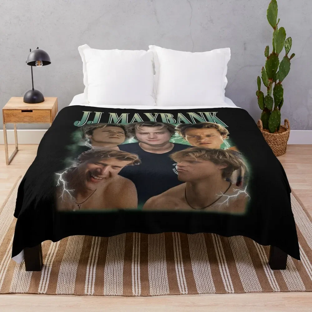 

Retro JJ Maybank Vintage Bootleg 90s Style Throw Blanket Soft Plush Plaid Flannel Luxury Thicken Soft Plaid Blankets