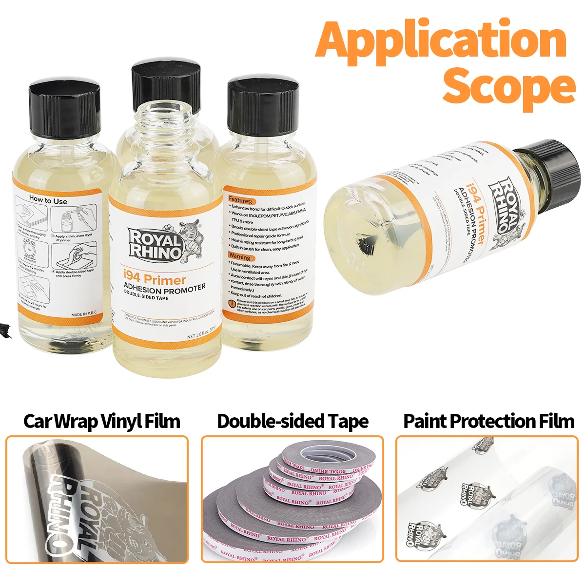 Enhance Adhesion Original Primer I94 Adhesion Promoter 30ml Strong Bonding for Car Wrap Double Sided Tape Plastic Metal Surface